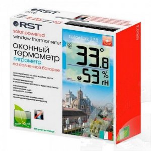 RST 01378 термогигрометр цифровой на окно на солнечной батарее