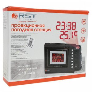 RST 32701 проекционная погодная станция с часами и будильником